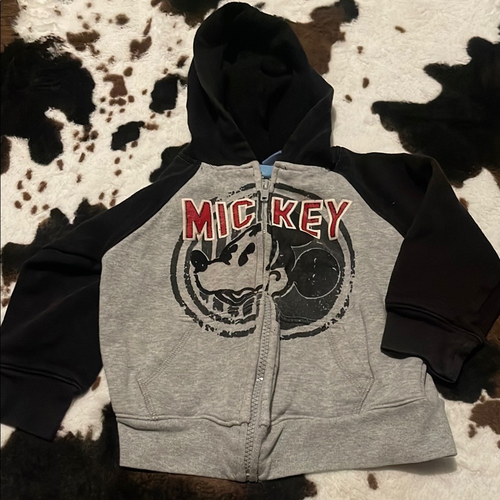 Mouse Kids Hoodie - Gray and Black